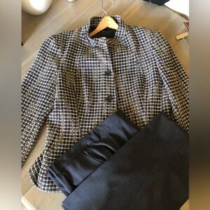 Zanella Wool Blend Pants & Textured Jacket Set – Made in Italy